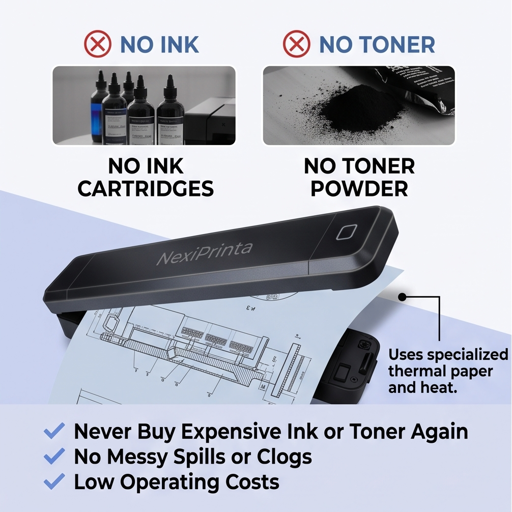 NexiPrinta™ Wireless Inkless A4 Printer